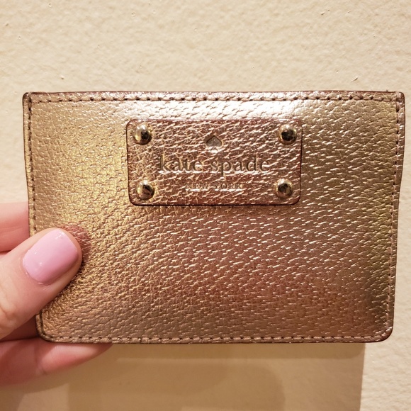 kate spade Accessories - Kate Spade Gold Card Holder